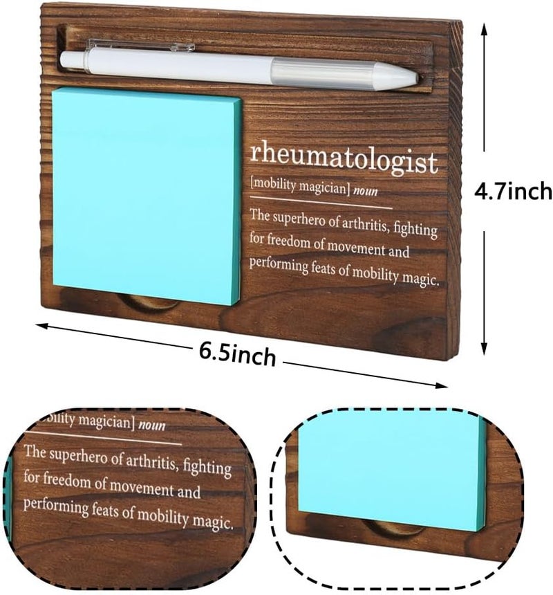 VYNWPDFLI Rheumatologist Gift – Arthritis Specialist Desk Decor, Funny Doctor Appreciation, Engraved Wooden Sticky Note Holder,LQQ86 - Image 5